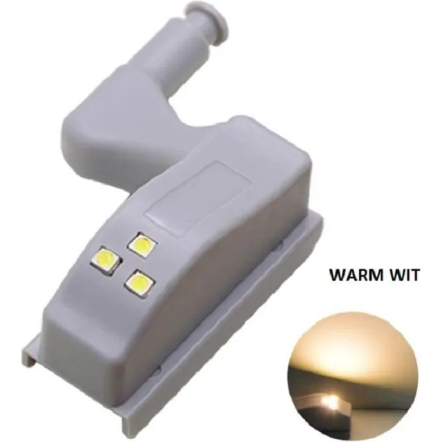 iso trade Automatische Scharnierverlichting 6 stuks - Kast Verlichting - Warm Wit - LED Warm wit licht