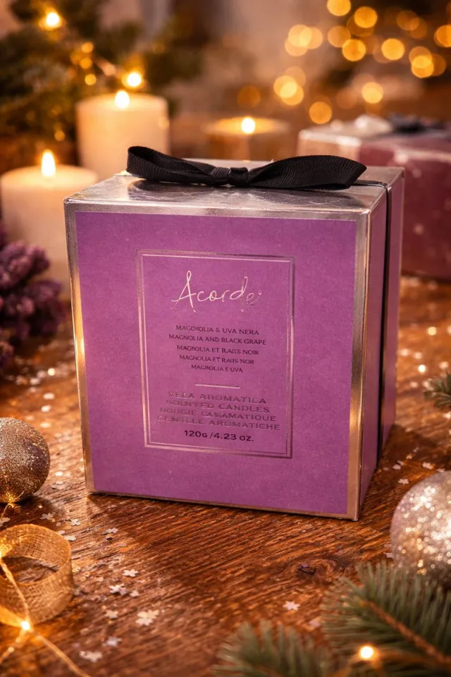 Acorde Candles Acorde scented Candle Wild Berries & Oak - Cardamon & Sweet Mimosa - Red Roses & Agarwood - Peach & Peony - Manderine & Lime -Magnolia & Black Grape wit