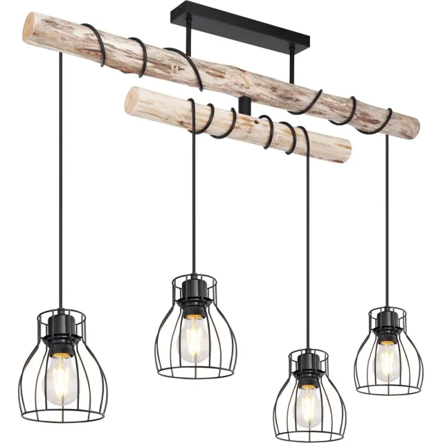 Globo Moderne plafondlamp | Mina | Zwart | Metaal | Woonkamer | Eetkamer