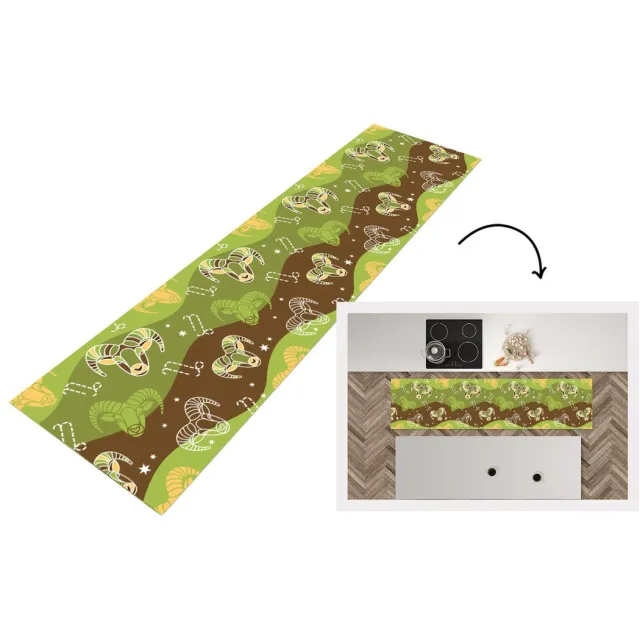 KitchenYeah Keukenloper - Loper keuken - Steenbok - Design - Astrologie - Keukenloper vinyl Multicolor