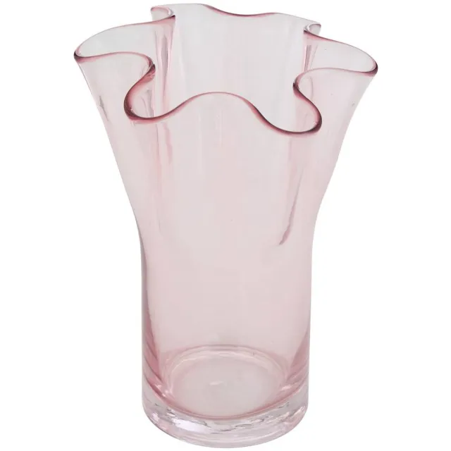 Atmosphera Créateur d'intérieur® Vaas met geschulpte hals van geblazen glas FLDR Rose