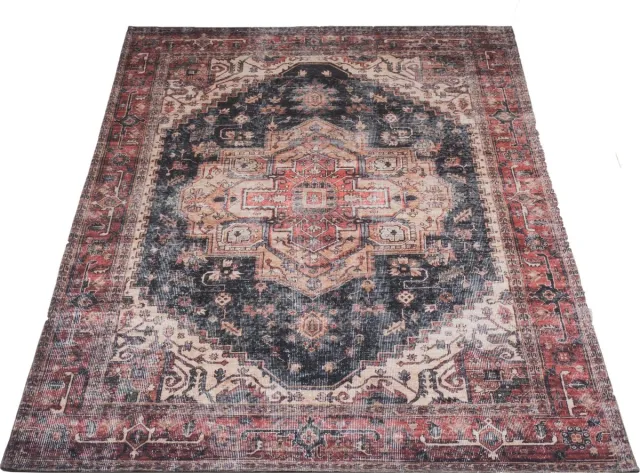 Veer Carpets Vloerkleed Nora Rood 160 x 230 cm - Laagpolig Vloerkleed – Vintage / Klassiek Design