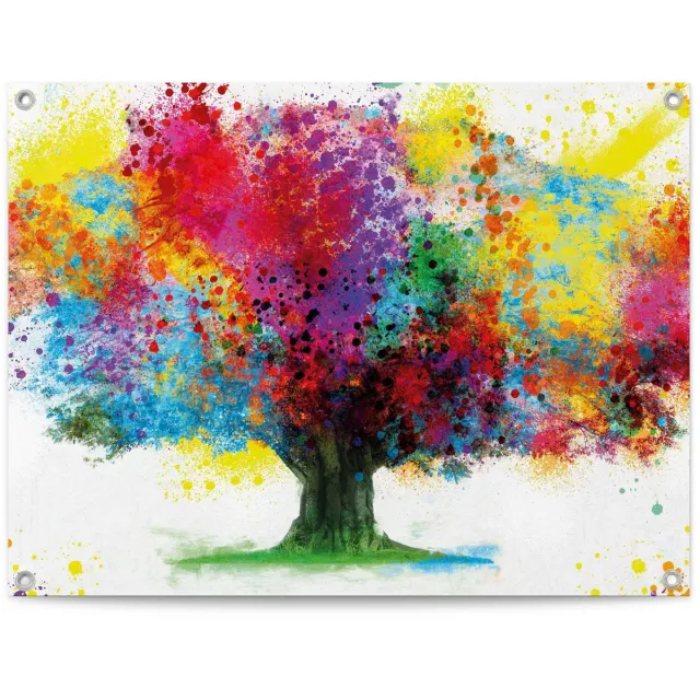 Tuinposter Kleurrijke boom - 60 x 80 - Canvas - REINDERS