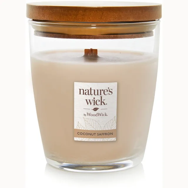 Nature's Wick - Coconut Saffron Medium Tumbler - 60 branduren Creme