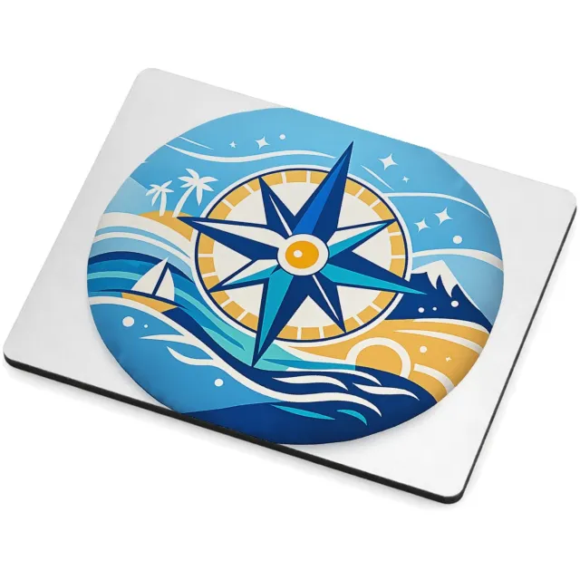 Mr Cadeautjes MDF magnetische fotolijst 9 x 7 - design Avontuurlijk kompaskussen | cadeau Wit