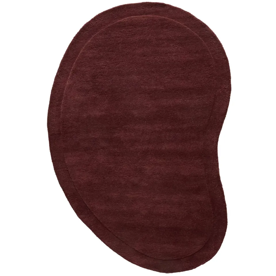 Studio LIVIT Spark laagpolig wollen vloerkleed bordeauxrood burgundy