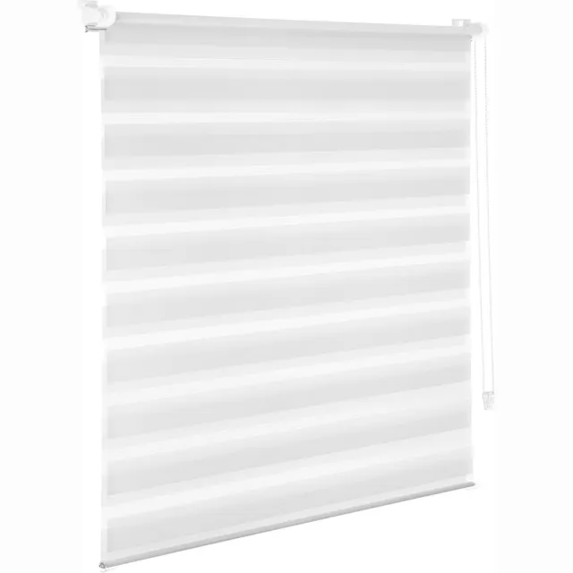 Animal King Duo Rolgordijn Wit – 75 x 150 cm – Verstelbare Lichtinval – Montage met of zonder Boren – Raamdecoratienimal King