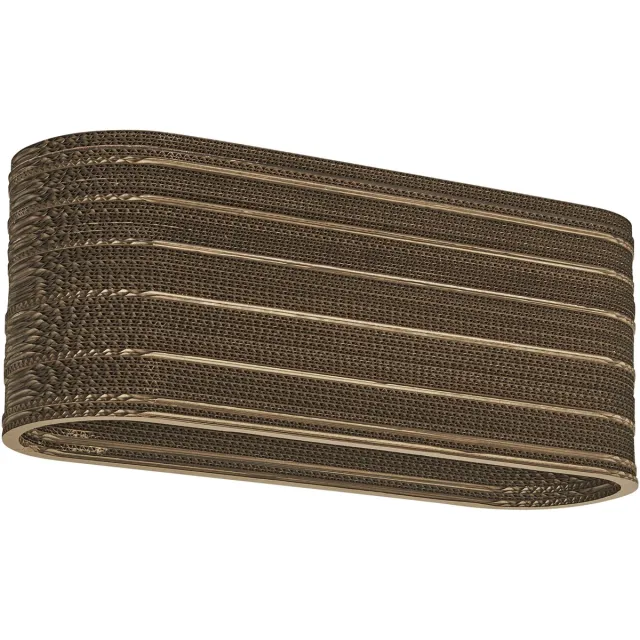 Osram 3-lichts Decor Cardboard Oval plafondlamp bruin van golfkarton, E27, lengte 600 mm, lampenkap van kartonmateriaal, duurzaam dankzij vervangbare lichtbron, eenvoudige montage