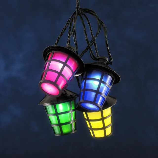 Konstsmide 4164 - Snoerverlichting - 40 lamps LED gekleurde lantaarns - 975 cm - 24V - voor buiten - multicolor