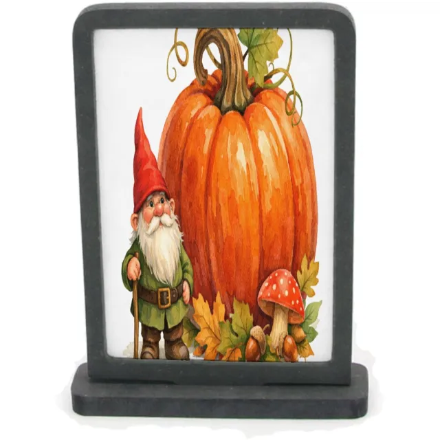 Mr Cadeautjes Houten fotolijst rechthoek met MDF inleg - design Een kleine tuinfee met een enorme zonnebloem als seizoenssym | cadeau Wit