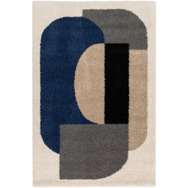 AFK Living Hoogpolig tapijt warm design GATSBY blauw