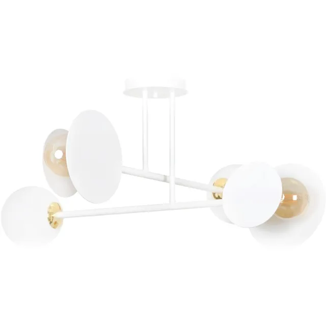 Emibig MINERVA 4 WHITE - Moderne plafondlamp voor sfeervolle verlichting Wit
