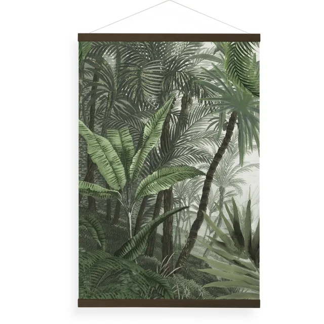 Art for the Home Hangende Poster Jungle Landschap - Bomen - 100x70cm - Groen