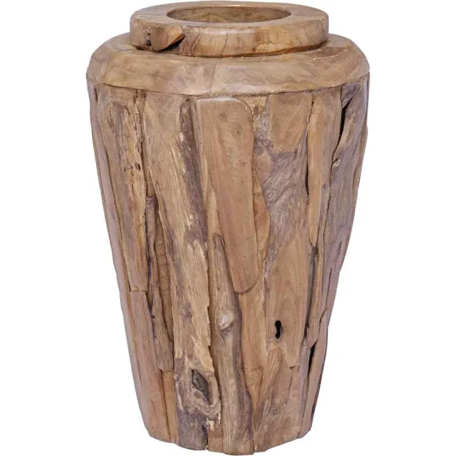 vidaXL Decoratievaas 40x60 cm massief teakhout Bruin