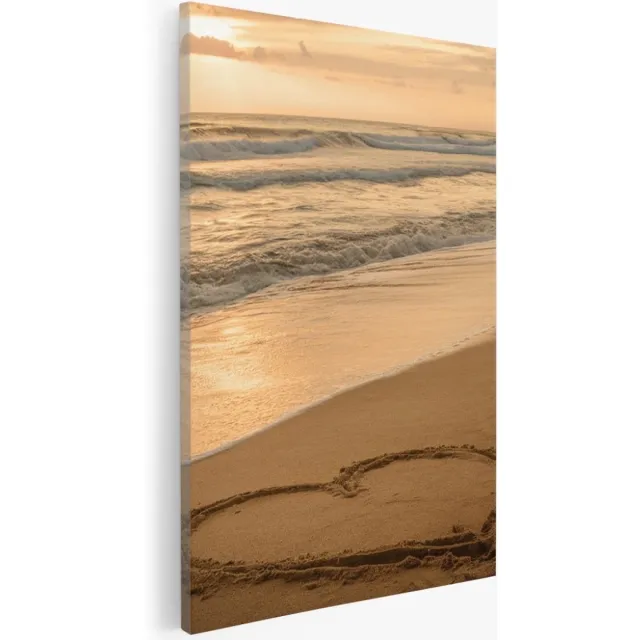 Saammp Canvas Schilderij - Tropisch Strand - Zee - Duinen - 40x60 - Foto op canvas - Wanddecoratie - muurdecoratie Woonkamer - Slaapkamer decoratie - Canvas Print Multicolor