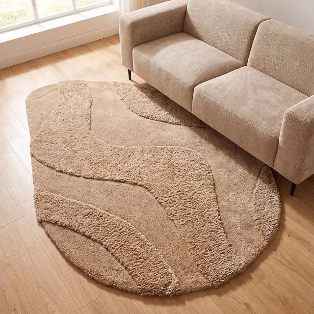 LABEL51 Rima Vloerkleden - Creme - Polyester - 160x230 cm - Organisch