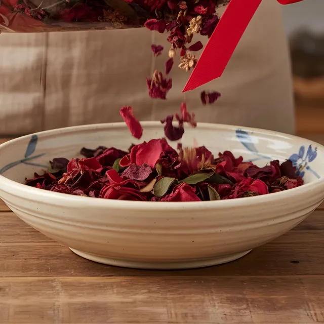 hbx Luxe Geurende Potpourri rozen 190 gram - Strooidecoratie - Natuurlijke huisparfum rozenmix rood