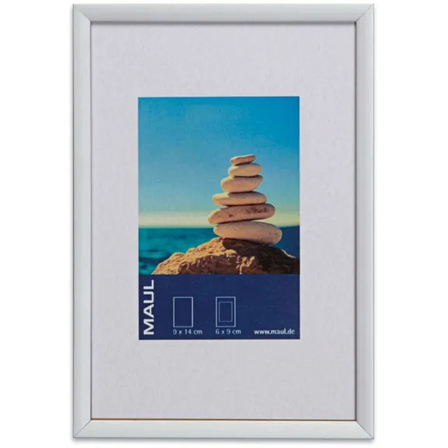 Maul Fotolijsten MAULdesign aluminium 10 x 15 cm, ca. A6 zilver wit zilver|wit