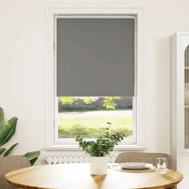 vidaXL Rolgordijn verduisterend 70x150cm stofbreedte 65,7 cm polyester grijs