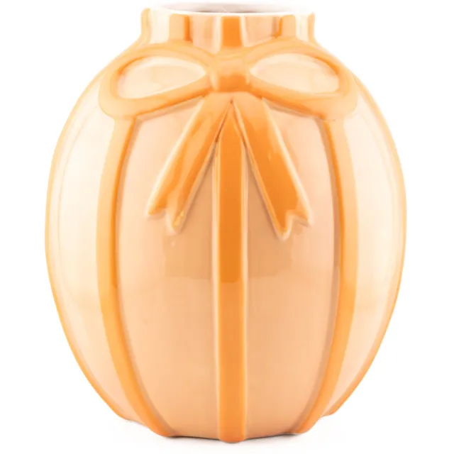 homebound by ky Aardewerk vaas bows peach | bloemenvaas Oranje