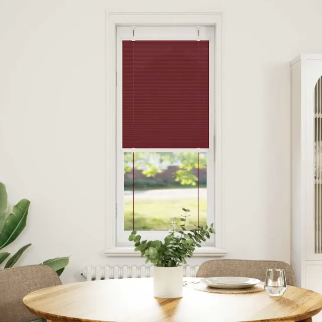 vidaXL Plissé rolgordijn 45x150 cm stofbreedte 44,4 cm bordeauxrood
