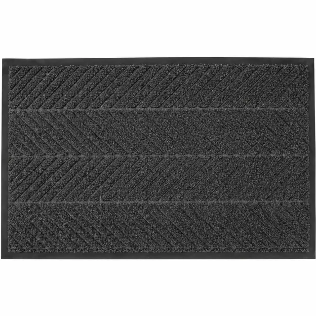 Eurocatch Deurmat Binnen Antislip - Droogloopmat Maat XL 50 x 80 cm - Vuilabsorberend - Zwart