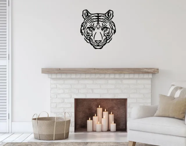 Rosami Decoratiestickers Muursticker tijger 65 x 58 cm | Rosami Decoratiestickers Zwart