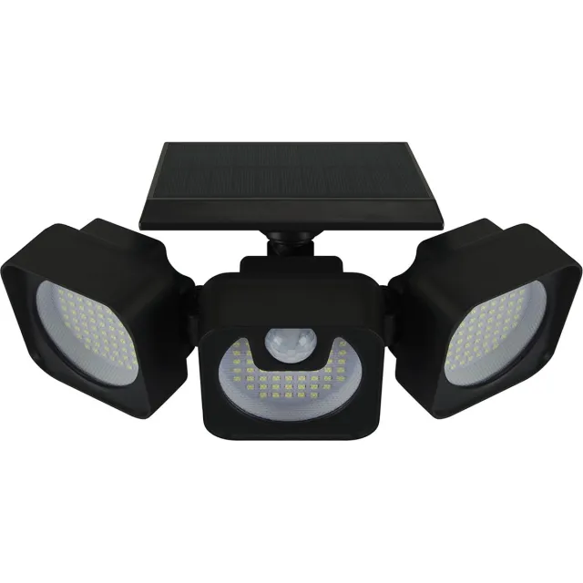 STRÜHM SIREN - Led Solar Zonne-energie - Buiten Wandlamp- 7w 680 Lumen -Zwart - met bewegingssensor