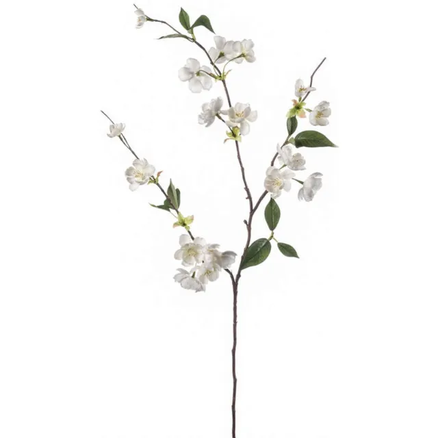 Emerald Kunstbloem Perzikbloesem 80cm wit - Kunstplant voor binnen