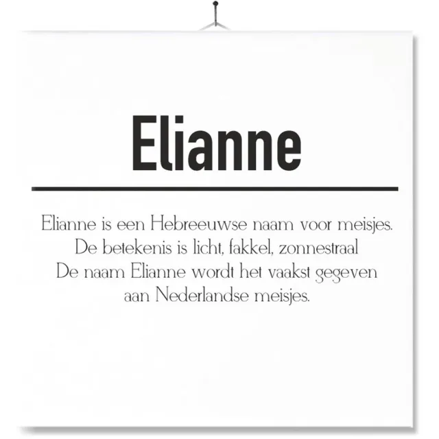 MC Living Tegel Met Opdruk | Betekenis | Kado | Cadeau | Met Naam - Elianne Multi-Color