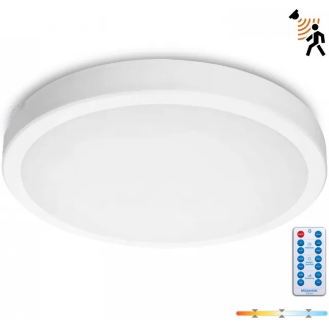 Kobi LED plafondlamp met bewegingssensor NAIROS G2 36W 3CCT IP65 Wit Kobi Premium | Geen fitting | Warm Wit-Koel Wit-Daglicht | 36 watt | 30.000 Branduren