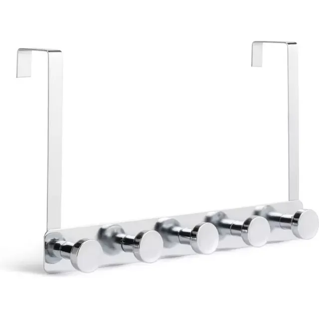 Argos Home Overdeur Set van 5 Ronde Haken Deurhanger Kapstok Chroom
