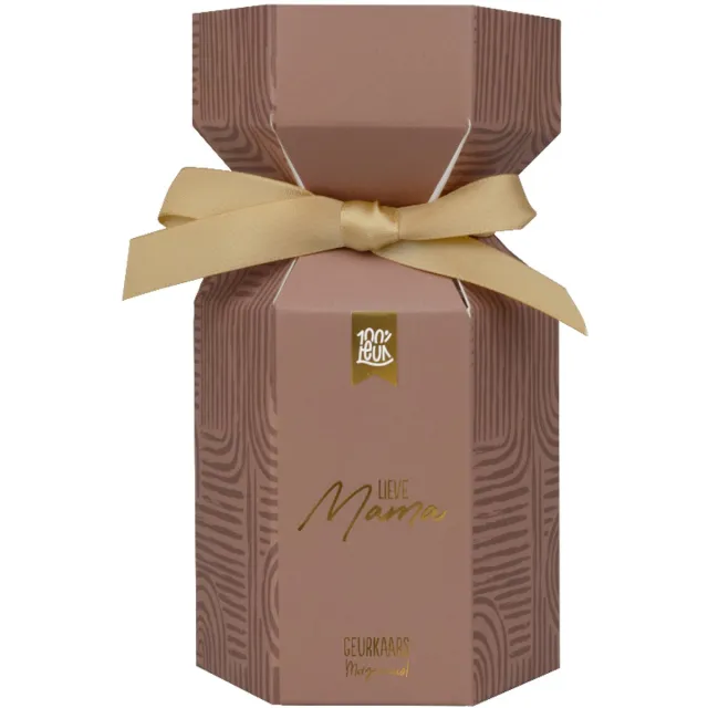 100%LEUK Geurkaars in cadeauverpakking - Mama Koper