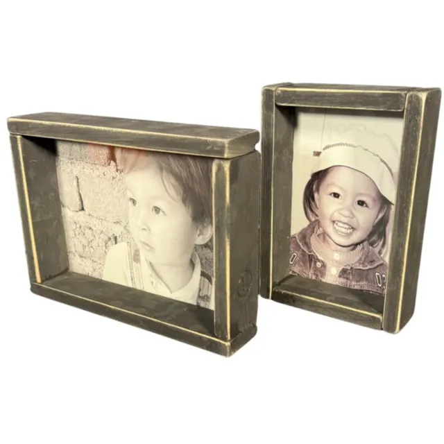 Dutch mood 2 dlg fotoframe set voor de foto-formaten 10/15 en 13/18 in de bekende Dutch Mood stijl Donker Hout