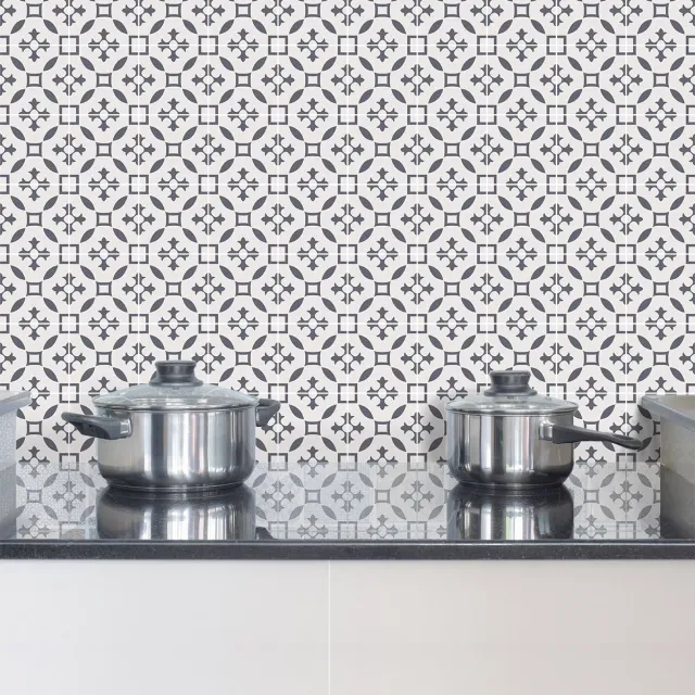 Ambiance Sticker Zelfklevende tegelmuurstickers voor keuken en badkamer - 24 Azulejos Candia tegelstickers - 24 stickers 10x10cm Multi color