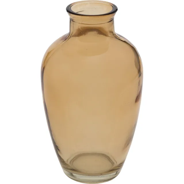 Atmosphera Glazen Scot Vaas - 9x6x11cm - Bruin