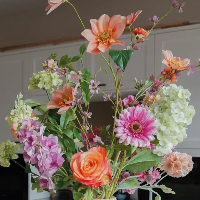 Silk Flowers Zijden boeket Blush Spring Groen