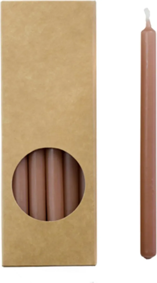 Rustik Lys Potloodkaarsen - EXTRA SMAL - 1,2 CM -Brique - 20 stuks - 1,2 x 17.5cm