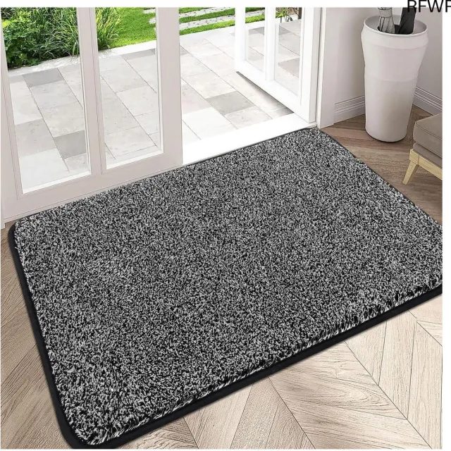 RFWR Antislip Deurmat - Rubber, Duurzaam & Super Absorberend (80 x 120 cm, Zwart)
