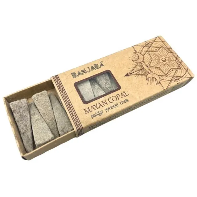 AUM Fragances 2st x Natuurlijke wierook cones - Smudge Pyramid - Maya Copal 2x10st naturel