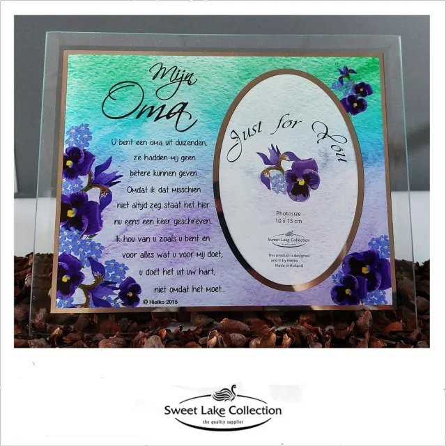 Sweet Lake Collection Just for You, fotolijst met gedicht, unieke fotolijst, Lieve Oma,emotie