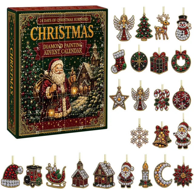 Namajunas Adventskalender blind box - Kerst kalender - Bevat meerdere kerstthema acryl hangers - Verlengt het feestelijke vooruitzicht - Geschikt als kerst cadeau, feestelijk attentiegeschenk of partij geschenk Meerdere kleuren