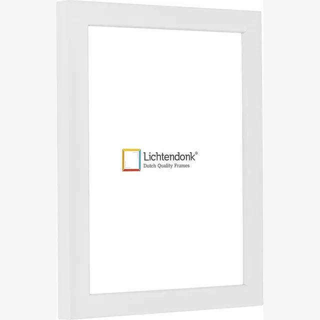 Lichtendonk Fotolijst - Strak Wit - Vierkant profiel - Fotomaat 50x50 - Ontspiegeld ACRYLITE - Art.nr. 1055002050503