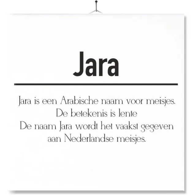 MC Living Tegel Met Opdruk | Betekenis | Kado | Cadeau | Met Naam - Jara Multi-Color
