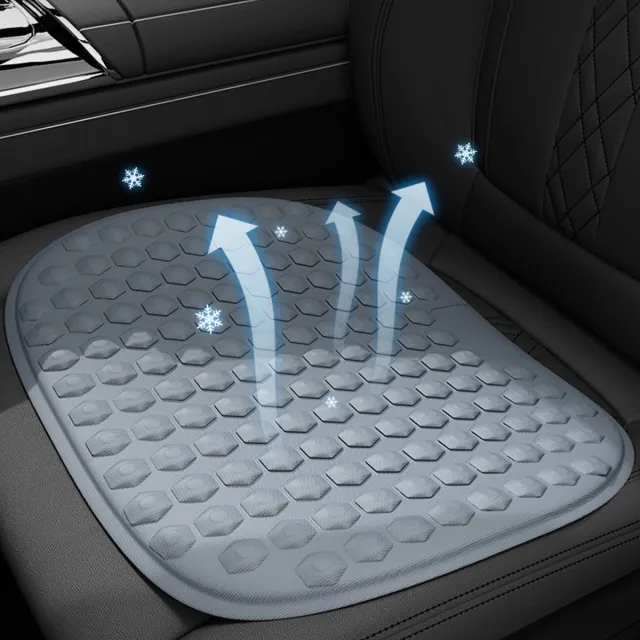 Ulisem Cellulaire Gel Auto Zitkussen Zomerverkoeling Ice Silk Pad Drukverlichting Antislip Mat Wasbaar Ademend Kussen Voor Auto Bureau Stoel Langdurig Zitten Verlichting Grijs - Zomer Koeling - Drukverlichting - Antislip - Wasbaar Ademend