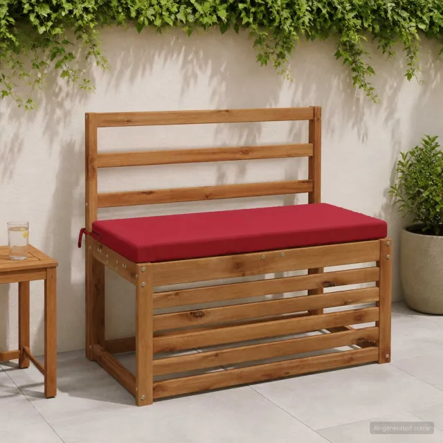 vidaXL Bankkussen SOEST 100% Polyester Wijnrood 80 x 40 x 5 cm