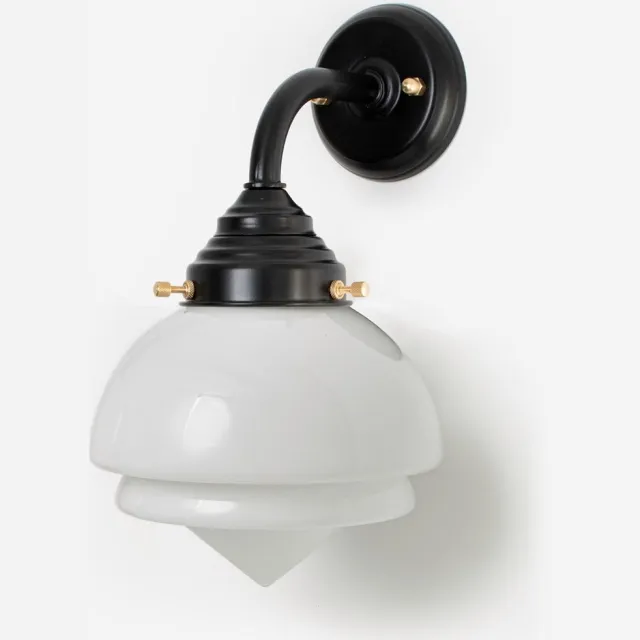 Coloured by Art Buitenlamp - Wandlamp Small Pointy Curve Zwart - Art Deco Trade