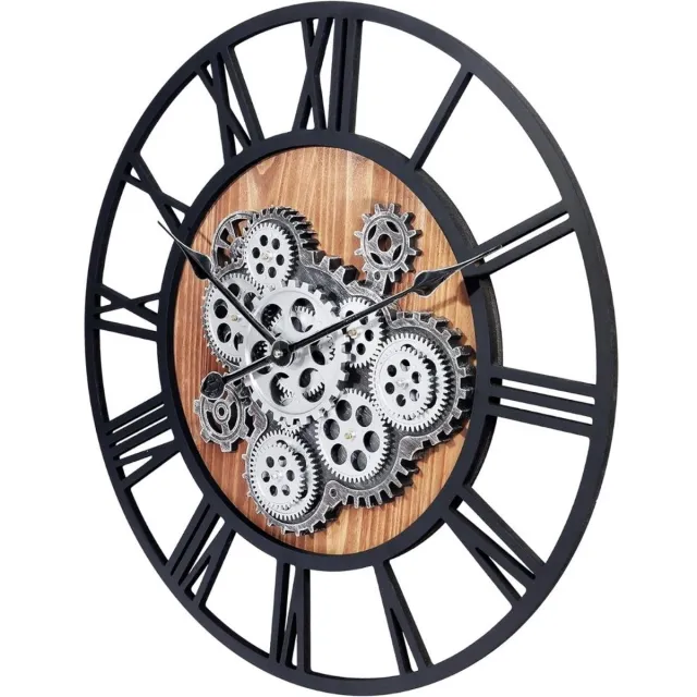 DailySupplies® Klok - Wandklok Modern - Klokken - Industrieel - Zwart Wit