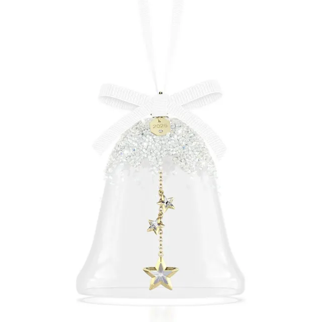 Swarovski beeldje Annual Edition Ornament Kerstklok 5701866 wit | decoratie ornament voor kerst en feestdagen, elegante stijl