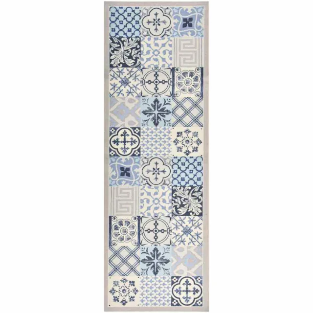 vidaXL Keukenmat wasbaar Mosaic 60x180 cm meerkleurig